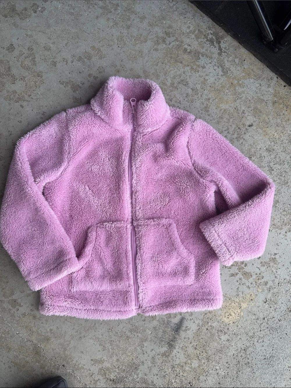 The Children's Place Plush Zip-Up Jacket in Light Pink